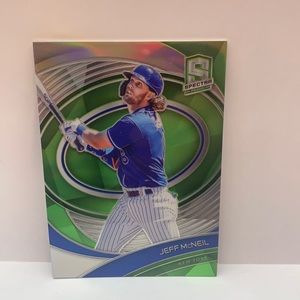 2021 Panini Spectra Neon Green Jeff McNeil Mets #42 SN 10/30 (MISC7)